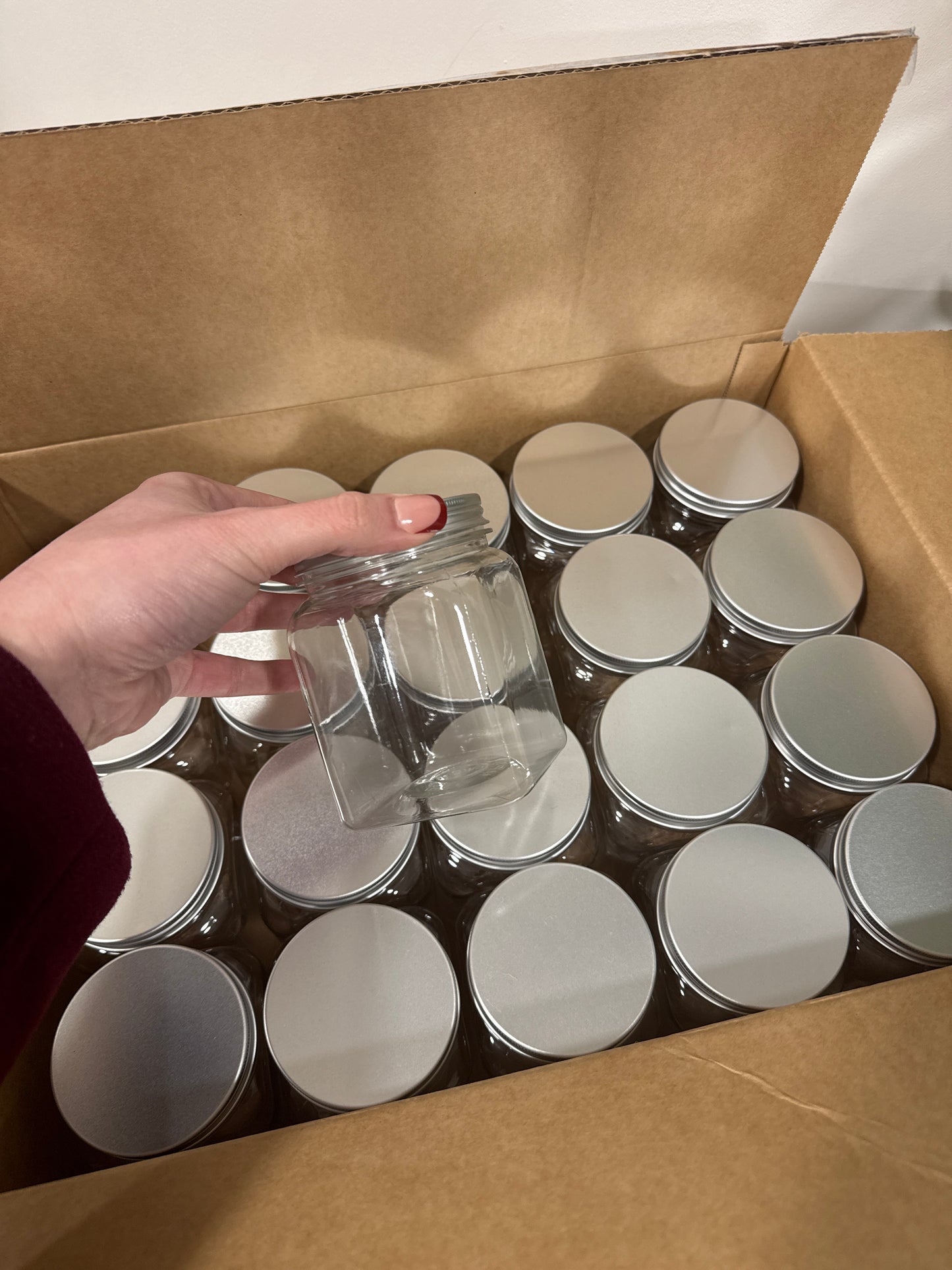 20 Plastic Jars - Sweets/ Craft Supplies 450ml