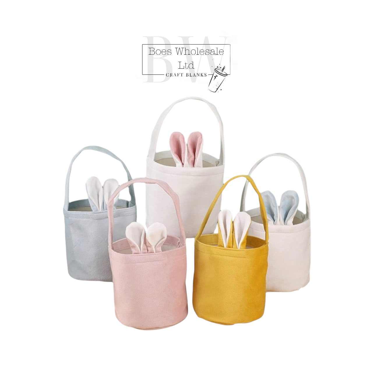Velvet bunny bucket bags