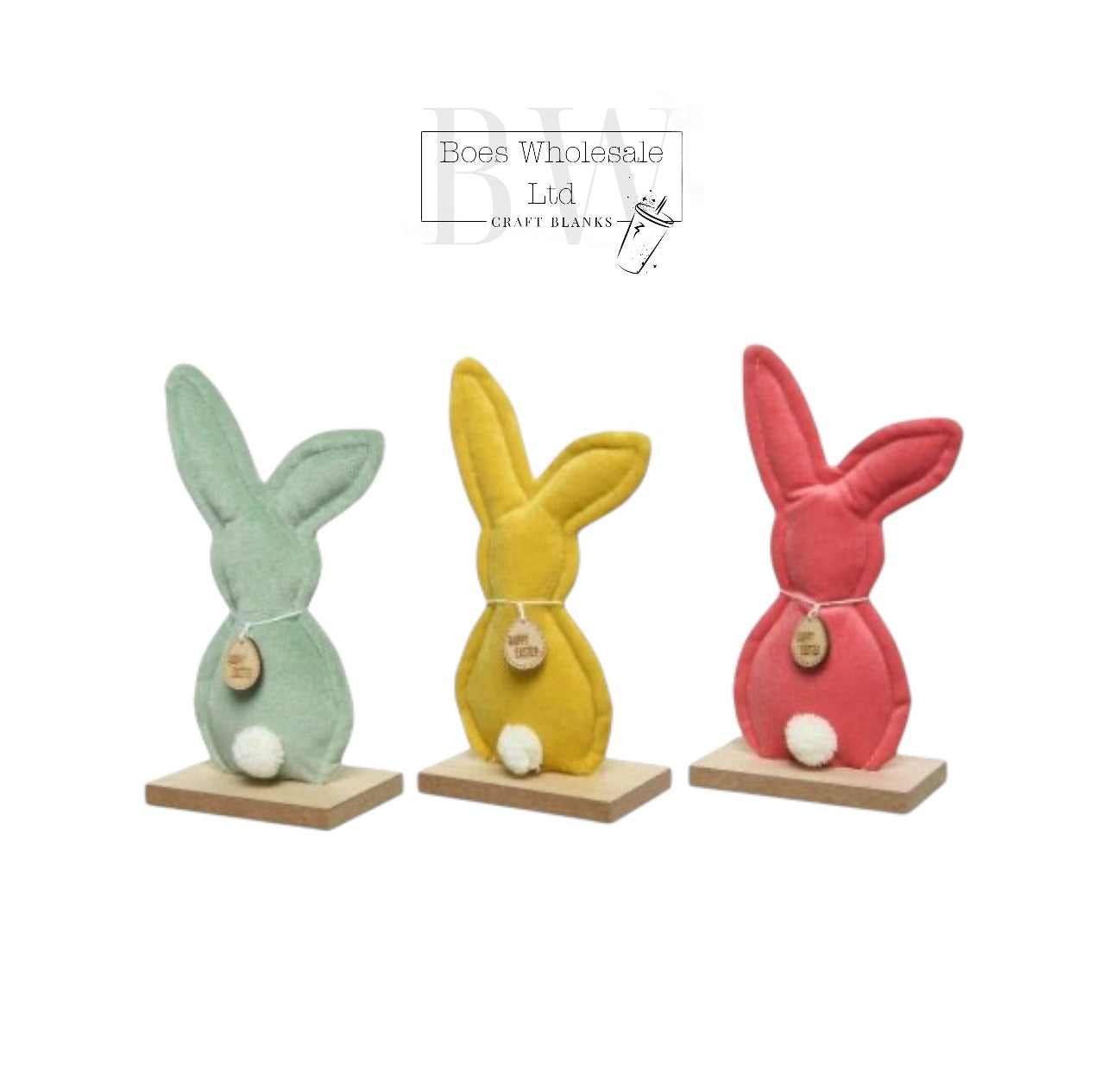 Velvet style Easter bunny figures