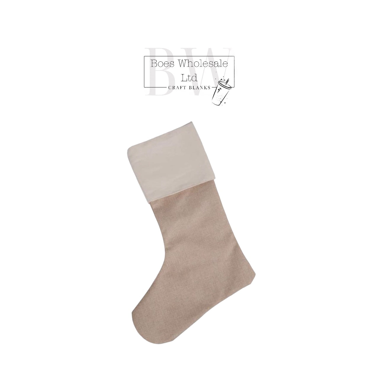 Burlap Christmas Stockings 45cm