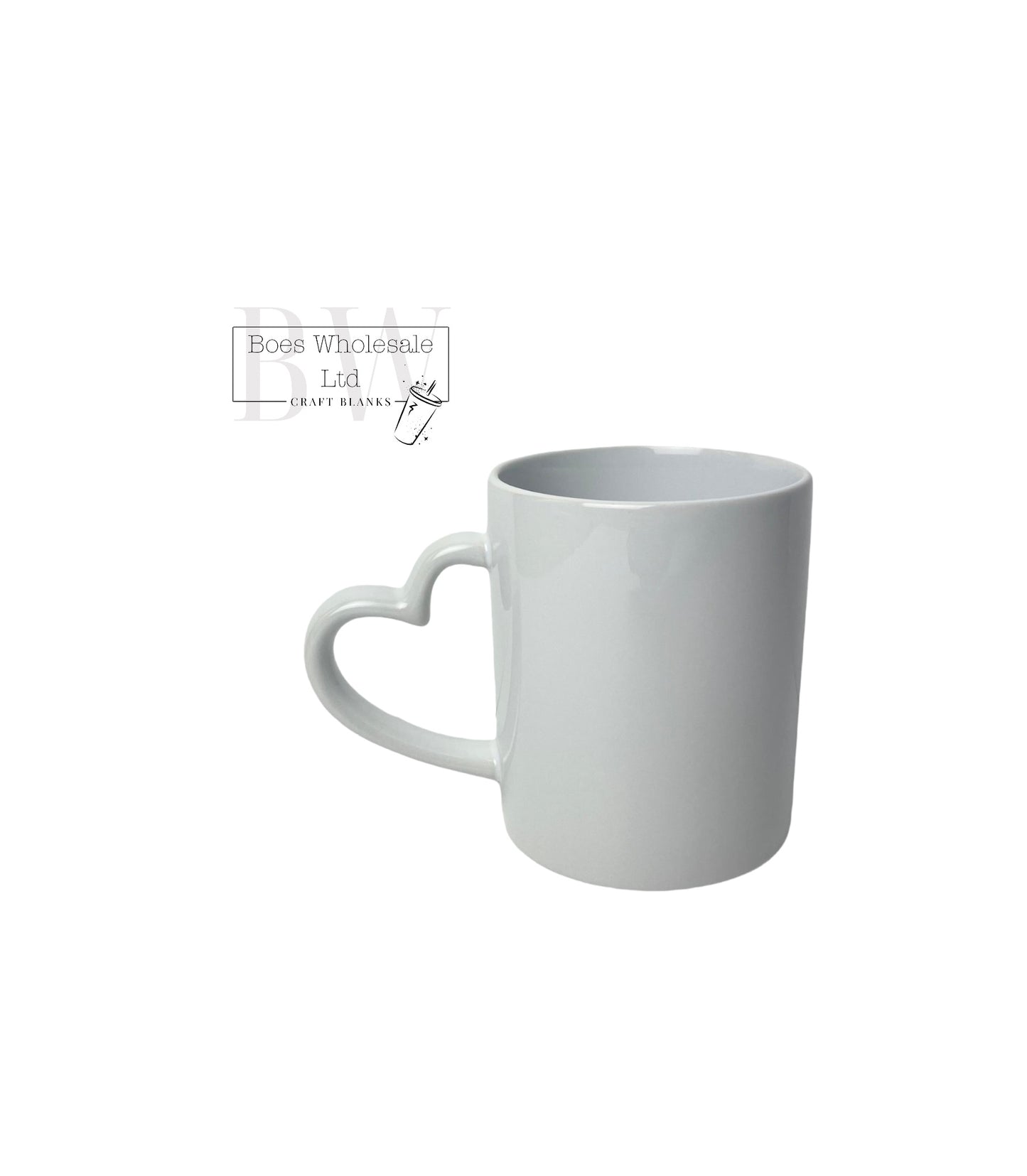11oz Heart Handle Sublimation Mugs/Cups