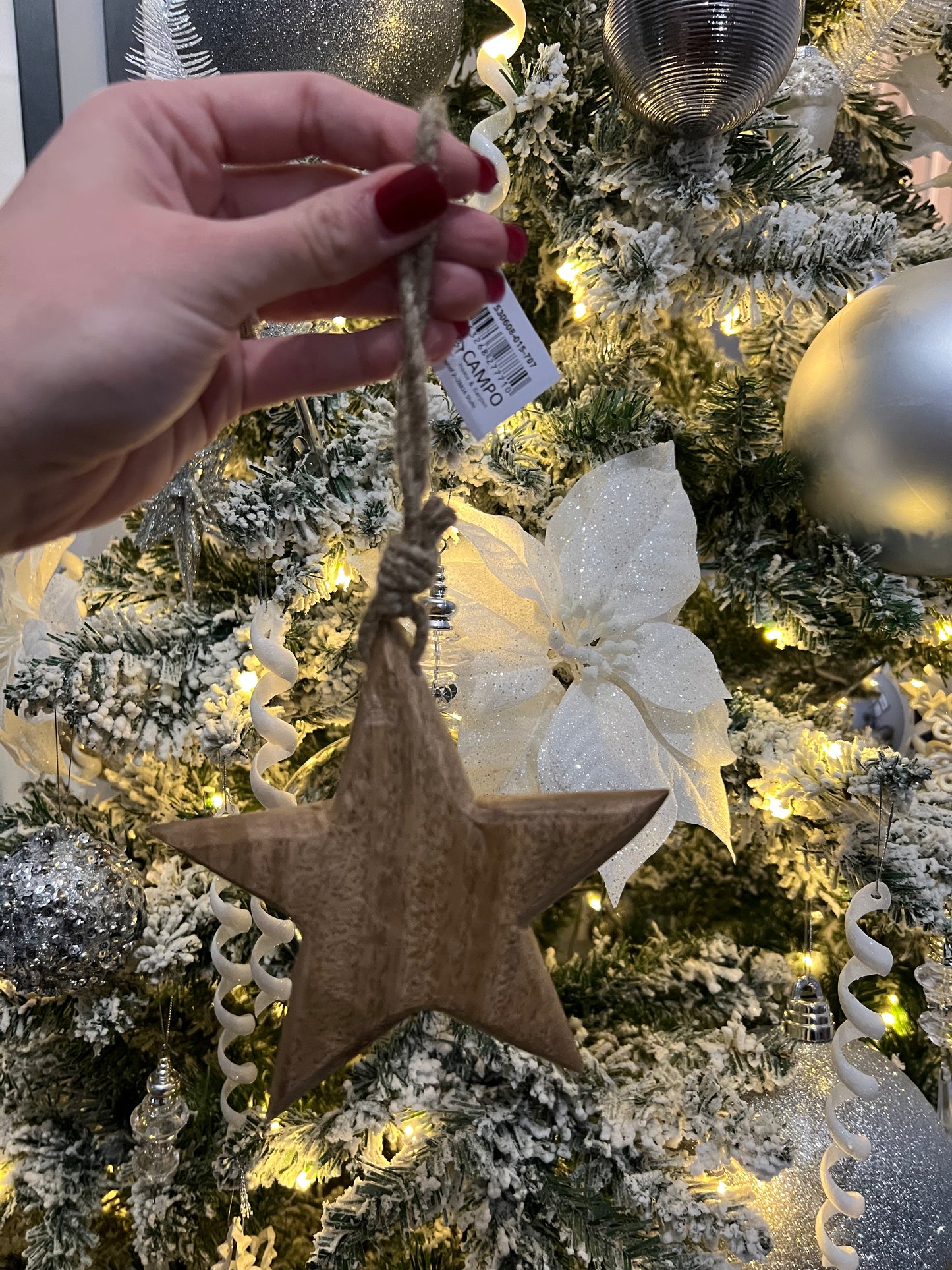Rustic Wooden Star 16cm
