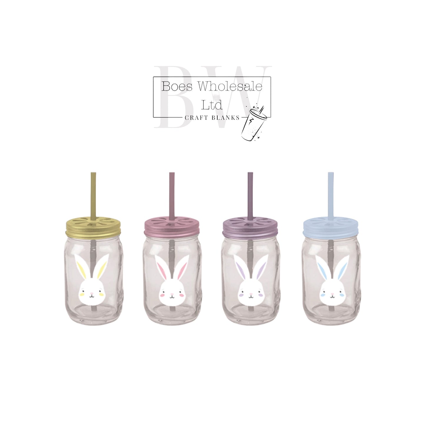 Easter Plastic Cup With Straw