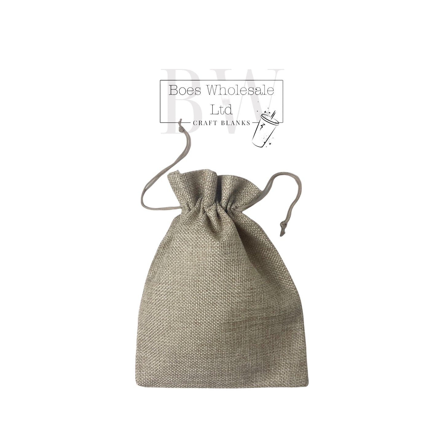 Hessian Style Burplap Pouch Bags