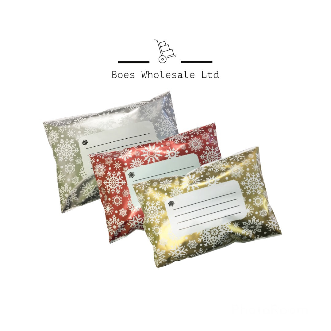 Large Snowflake Postal Bags