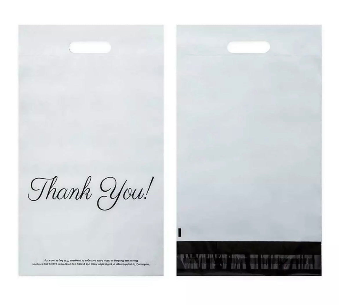‘Thank You’ Postal Bags Pack of 10 - 3 Colours