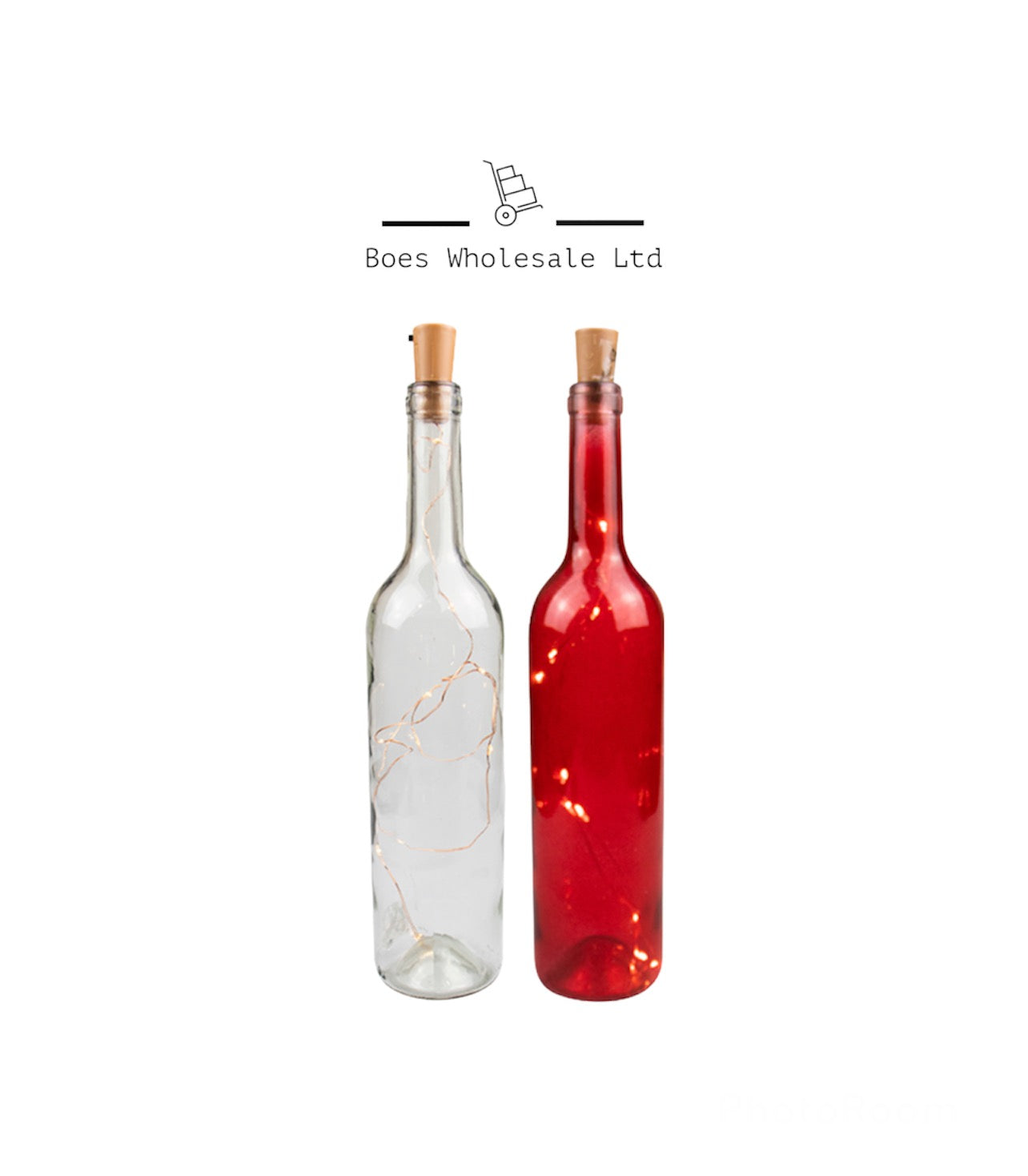 Glass Wine Bottles With Light Up Cork