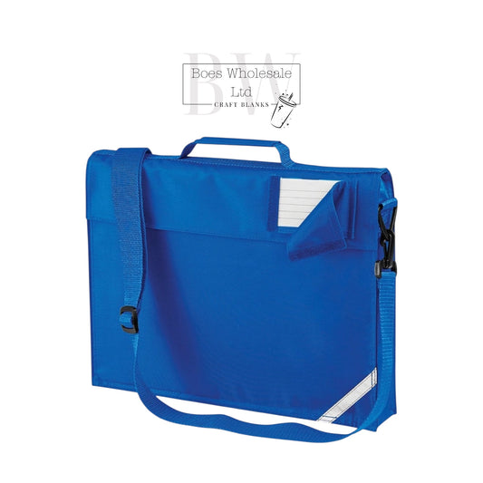 3 x Royal Blue Quadra Bookbags With Strap