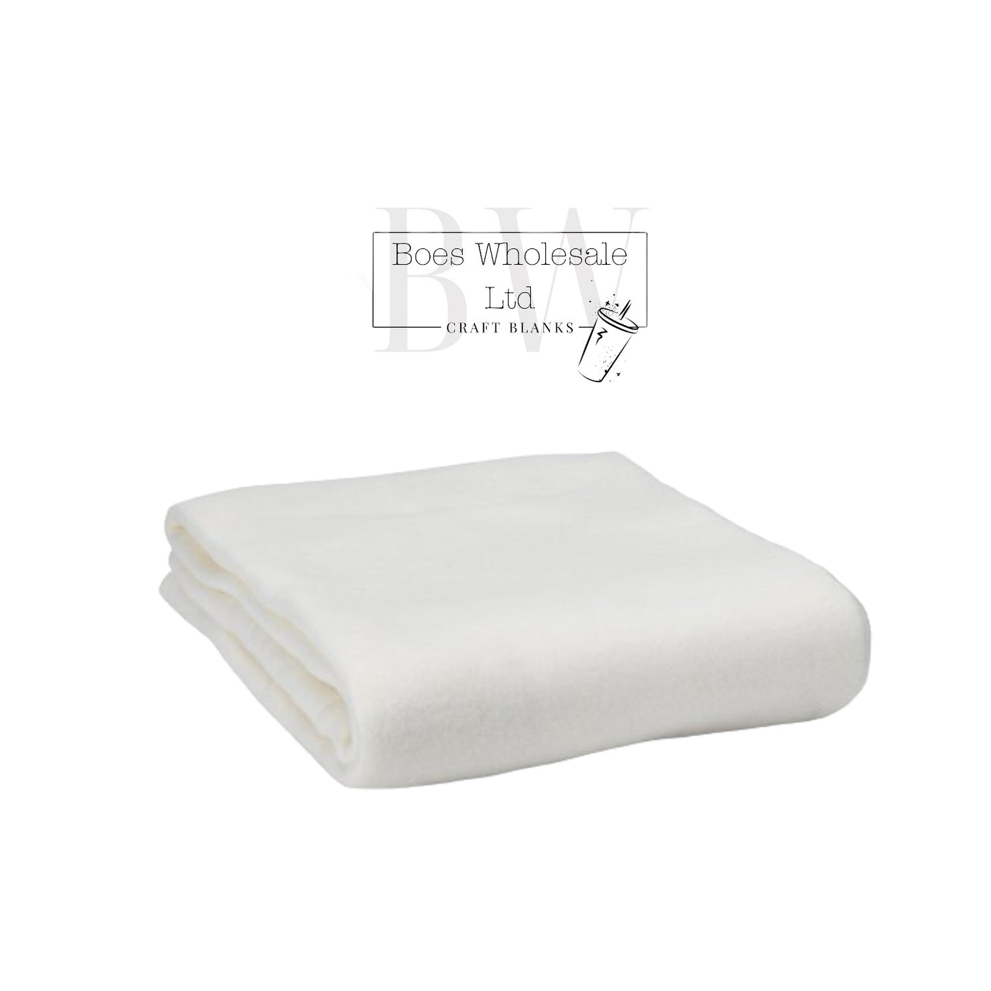 Polyester Fleece White Blanket - Sublimation