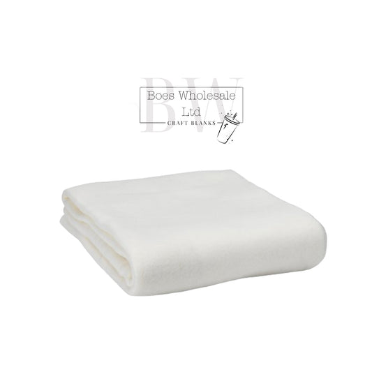 Polyester Fleece White Blanket - Sublimation