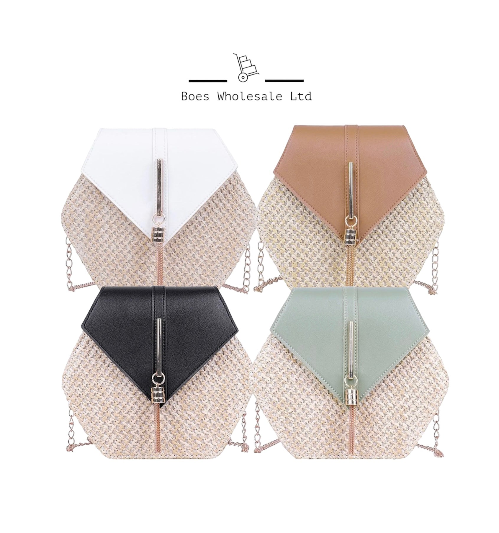 Straw Summer Cross Body Bags Boes Wholesale Ltd